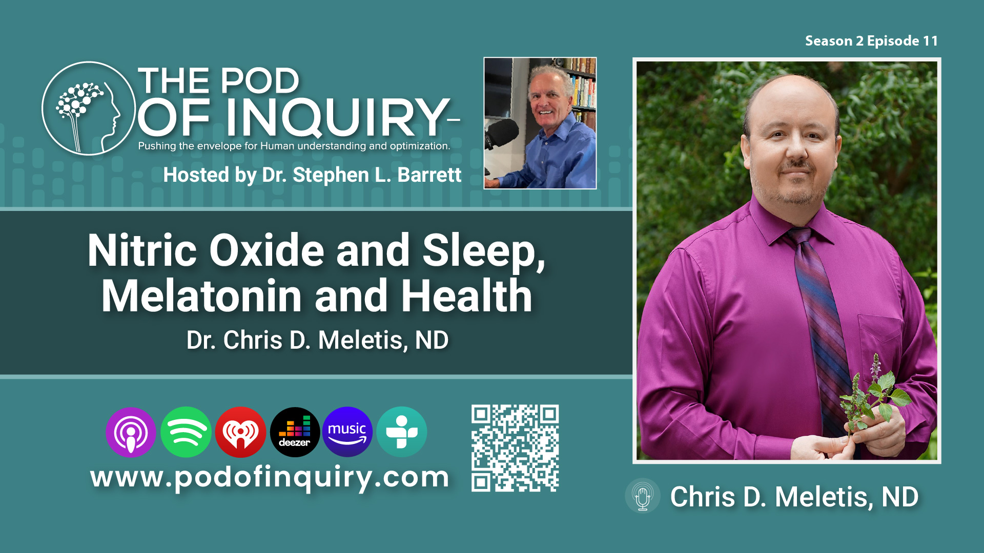 Nitric Oxide and Sleep, Melatonin and Health Dr. Chris D. Meletis, ND